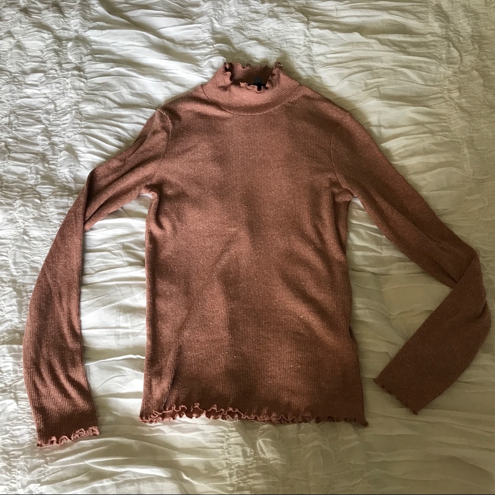 Topshop Mock Neck Top